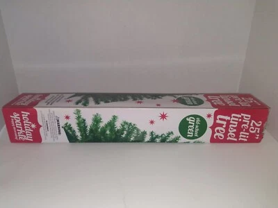 25" Battery-Operated Pre-Lit Lights Green Tinsel Christmas Tree EUC - Image 1 of 3