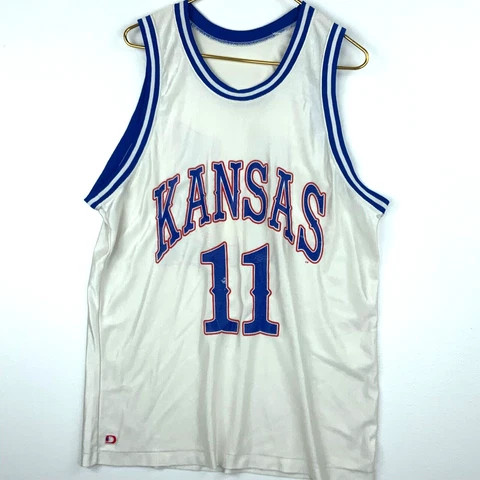 Vintage Kansas Jayhawks #11 Jersey Size Medium White Ncaa Cover