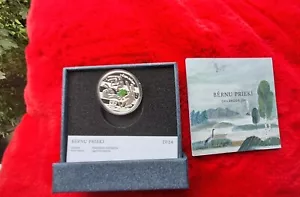 Letonia 5 euros 2024 moneda de plata "ALEGRÍA INFANTIL" PRUEBA conejito, sauna, alegrías de invierno - Imagen 1 de 6
