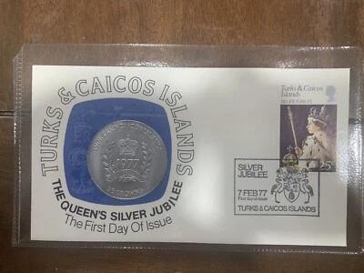 TURKS & CAICOS 1977 FDI QUEEN ELIZABETH 2 SILVER JUBILEE - Image 1 of 2