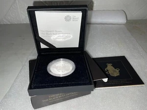2018 UK The Queen's Beasts The Black Bull of Clarence 1 Oz. Silver Proof Coin - Picture 1 of 6