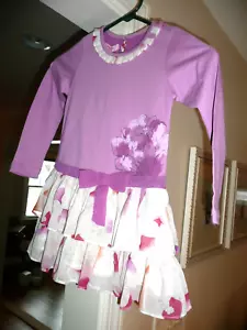 Beetlejuice London kleines Mädchen Gr. 6 lila Kleid Aquarell wie Blumenrüschen - Bild 1 von 11