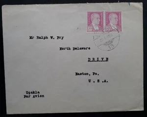 1950 Turkey Cover ties 2 x 30K magenta Ataturk stamps canc Istanbul - Picture 1 of 2