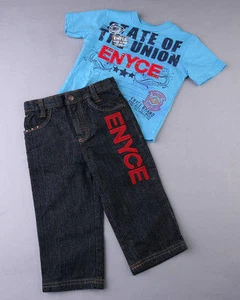 NEW Boys 2pc ENYCE Jeans Shirt Outfit Set 12M NWT Fall - Picture 1 of 1