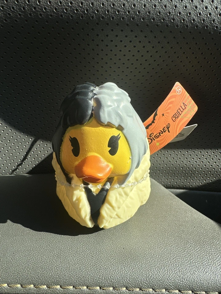 Halloween Cruella Negro Blanco Mal 101 Dálmatas Personaje Pato de Goma Patos Foto 1 de 1