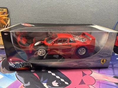 100% Hot Wheels Ferrari F40 1:18 Toy Vehicle Die cast Red Model Rare HTF - Image 1 of 4