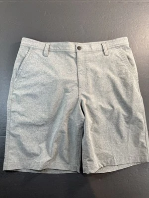 Pantalones Cortos GH Bass & Co Para Hombres 36 Rendimiento Golf Elastizados Gris Jaspeado 10" Entrepierna Foto 1 de 4