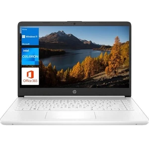 HP Portable Laptop Student Business 14" HD Display Intel Quad-Core N4120 16gb Rm - Picture 1 of 15