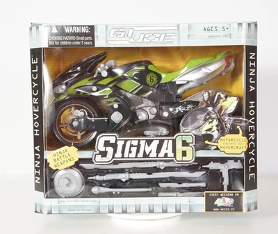 G.I. JOE Sigma 6 NINJA HOVERCYCLE - Converting Vehicle - GI Joe Hasbro 2005 NEW - Image 1 of 4