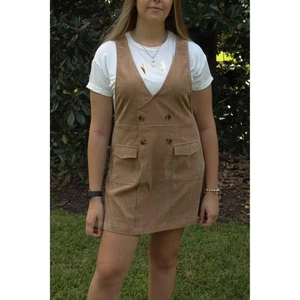 Umgee Corduroy Jumper Brown - Picture 1 of 5
