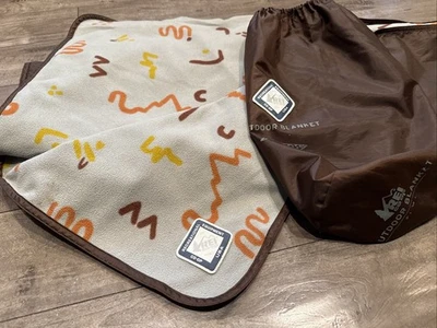 REI Outdoor Blanket-Fleece and Waterproof Bottom Fabric-Brown Plaid 70”x54” - Image 1 of 4