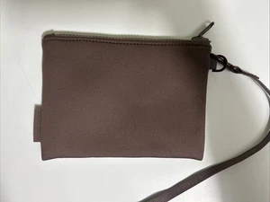Dagne Dover Taupe Pouch Wristlet 7x5 Neoprene - Picture 1 of 12