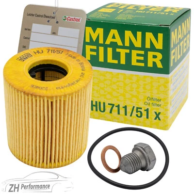 MANN-FILTER MANN ÖLFILTER+ÖLABLASS-SCHRAUBE FÜR FORD TRANSIT CUSTOM 2.2 BJ 12-