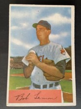 Bob Lemon 1954  Bowman  # 196 {EX/EXMT} "RON'S  CARDS* *FREE SHIPPING*