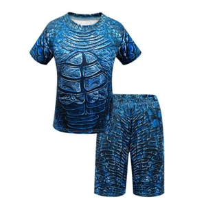 Conjunto de pijama disfraz de Godzilla para niños camiseta de manga corta + conjunto corto - Imagen 1 de 22