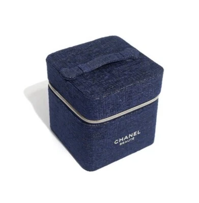 CHANEL Beaute Exclusive Makeup Box Travel Cosmetic Case Blue NEW! - Image 1 of 4