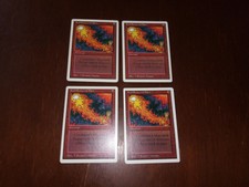 MTG Magic Red Elemental Blast x4 Unlimited (2 LP, 2 NM)