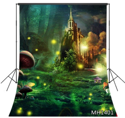 Fairy Forest Mushroom Backdrop Magic Castle Background Photography Studio Props - Image 1 of 4