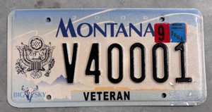 MONTANA / U.S. ARMY, VETERAN, Vanity License Plate # V40001 (Big Sky) - Picture 1 of 2