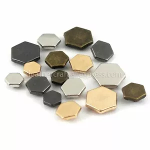 100sets Single Cap Rivet Studs Metal Hexagon Fastener Rivets Leather Crafts Acce - Picture 1 of 12