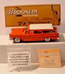 RARE BROOKLIN - 1:43- BRK.77 - 1959 MERCURY COMMUTER - W-PARTS BAG - LN - Imagen 1 de 12