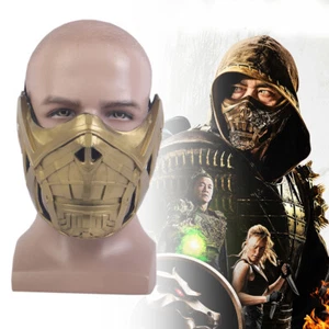 Mortal Kombat X-Maske Cosplay Skorpion Halbes Gesicht Erwachsene Kostüm Prop - Bild 1 von 12
