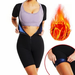 Damen-Tanktops Saunaanzug Taille Trainer Weste Schweiß Body Shaper Fitnessstudio Fettverbrennung USA - Bild 1 von 38