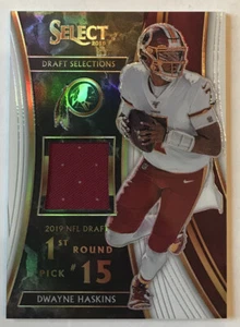 Dwayne Haskins 2019 Select Draft Selections White Prizm Jersey Relic #18/75 RC - Picture 1 of 3
