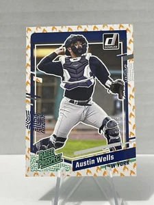๐ฅ AUSTIN WELLS YANKEES 2023 Donruss - Rated Prospect ON FIRE #'D / 75 ๐ฅ - Picture 1 of 5