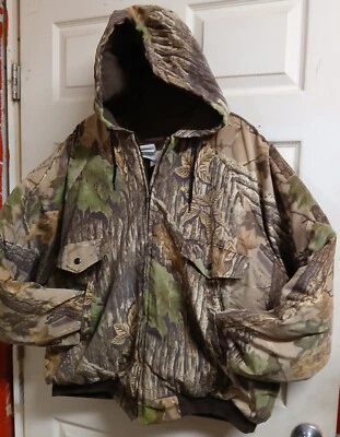 REDHEAD Men's Camo Jacket-Hooded & Lined-Size 2XL-Realtree-Thick-60" Chest-USA - Image 1 of 4