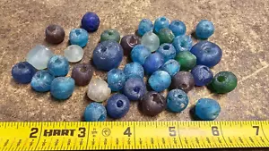 39 antiche perle di vetro romane antiche dal 100 a.C. al 300 d.C. da collezione bellissime - Foto 1 di 8