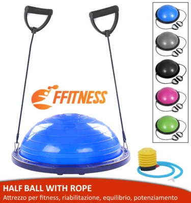 FFITNESS BALL WITH ROPE PALLA CON ELASTICI ATTREZZO CON INESTETISMI EQUILIBRIO GINNASTICA