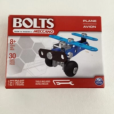Bolts Buildable Toy Plane Kit New Spin Master Model Aircraft Tools Meccano NEW - Image 1 of 4