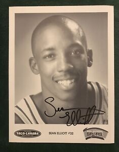 NBA San Antonio Spurs signed (black sharpie) Sean Elliott 8*10 photo circa 1990