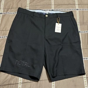 Peter Millar Crown Crafted Solid Black Stretch Golf Shorts Men's Sz 34 NWT - Picture 1 of 12