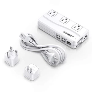 BESTEK Universal Travel Adapter 220V to 110V Voltage Converterwith 6A 4-Port USB - Picture 1 of 8