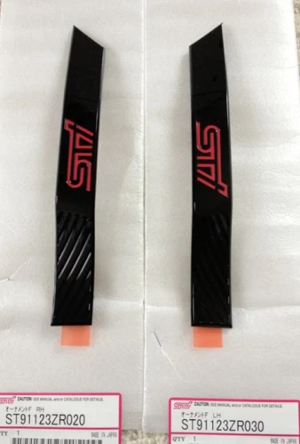 Subaru Genuine Impreza WRX R205 STI 08-14 Black Fender Side Moldings OEM - Image 1 of 1