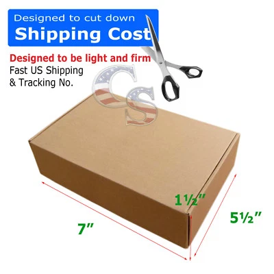 100 7x5½x1½ Cardboard Packing Mailing Moving Shipping Boxes Corrugated Cartons - Image 1 of 3