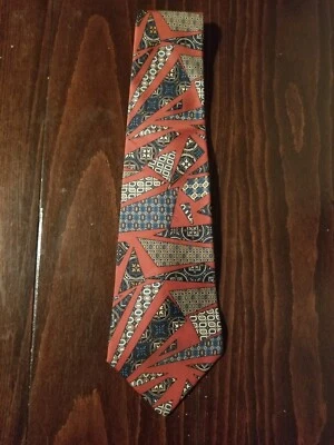 Andre Gianni Multi Patrón Abstracto 100% Seda Importada Diseñador Foto 1 de 3