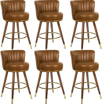 Juego de taburetes de bar giratorios 2/4/6 de altura de mostrador de 24"" para cocina Foto 1 de 4