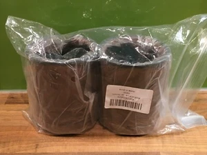 RERIVER Felt Lined Leatherette Dice Cup Set with 6 Dices (Brown, Pack of 2) - Picture 1 of 9