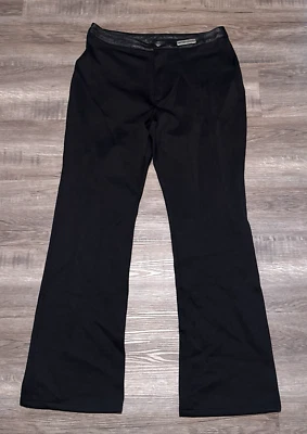 Pantalones Harley Davidson de Colección para Mujer 12 Negro Nailon Cuero Bootcut Motocicleta Motociclista Foto 1 de 4