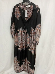 New with defects JS Millenium satin shirt maxi dress size L - Picture 1 of 6