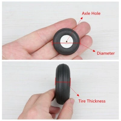 4Pcs Modell Flugzeug Reifen & Rad für RC Auto Flugzeug Ersatzteile - Bild 1 von 4