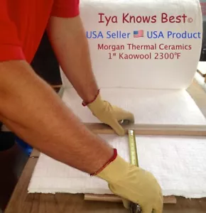 1" Kaowool 12" x 24" Ceramic Fiber Blanket Insulation 8# Thermal Ceramics 2300F - Picture 1 of 12