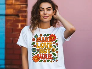 Camisa Make Love Not War, camiseta Peace, camiseta gráfica hippie, inspirada en la colección - Imagen 1 de 28