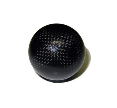 VMS 10X1.25MM THREADED ROUND CARBON FIBER SHIFT KNOB FOR MAZDA NISSAN MITSUBISHI - Image 1 of 4