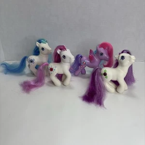 Vintage My Little Pony G3 Friendship Ball Jeweled Cutie Marks Set Of 4 MLP 2004 - Picture 1 of 24