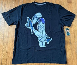 VTG NIKE AIR JORDAN XI 11 BLACK SHIRT TEE JUMPMAN CONCORD SPACE JAM BRED RARE XL - Picture 1 of 5