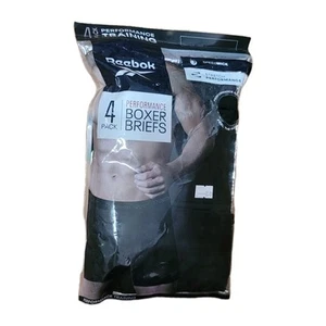 Reebok Performance Training Speedwick Boxer Briefs 4 Pack Black Size Small 28-30 - Picture 1 of 7